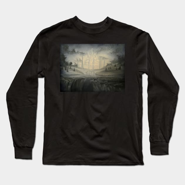 Castle in Twilight Long Sleeve T-Shirt by J&S mason